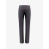Flared virgin wool and silk trouser