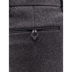 Flared virgin wool and silk trouser