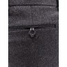 Flared virgin wool and silk trouser