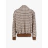 Wool blend jacket with pied de poule motif