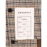Wool blend jacket with pied de poule motif