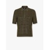 Braided wool polo shirt with ff details