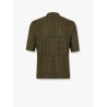 Braided wool polo shirt with ff details