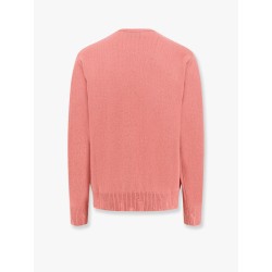 Wool and cashmere sweater with logoed label