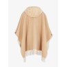 Double cashmere and wool poncho