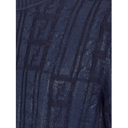 Braided wool sweater with ff details