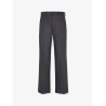 Stretch cashmere trouser with logoed detail