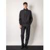 Stretch cashmere trouser with logoed detail