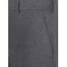 Stretch cashmere trouser with logoed detail