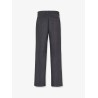 Stretch cashmere trouser with logoed detail