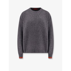Wool and cashmere sweater with web details