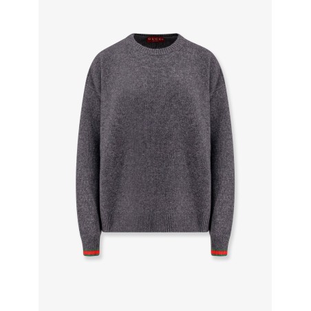 Wool and cashmere sweater with web details