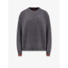 Wool and cashmere sweater with web details