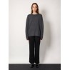 Wool and cashmere sweater with web details