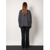 Wool and cashmere sweater with web details