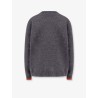 Wool and cashmere sweater with web details
