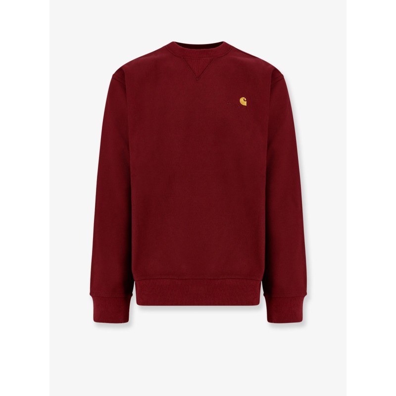 American script cotton blend sweatshirt with embroidered logo