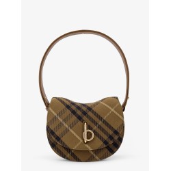 Rocking horse canvas shoulder bag with burberry check motif