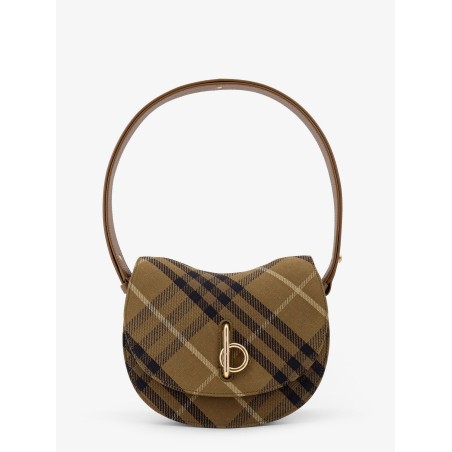 Rocking horse canvas shoulder bag with burberry check motif