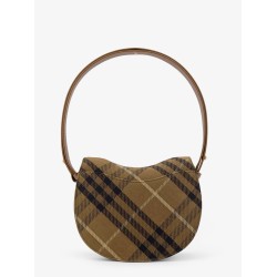 Rocking horse canvas shoulder bag with burberry check motif