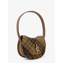 Rocking horse canvas shoulder bag with burberry check motif