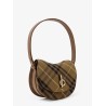 Rocking horse canvas shoulder bag with burberry check motif