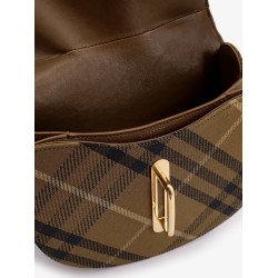 Rocking horse canvas shoulder bag with burberry check motif