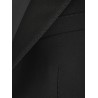 Virgin wool blazer with satin profiles