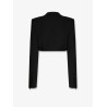 Virgin wool blazer with satin profiles
