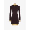 Mini wool dress with contrasting details