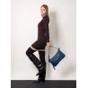 Mini wool dress with contrasting details