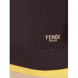 Mini wool dress with contrasting details