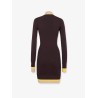Mini wool dress with contrasting details
