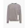 Wool and cashmere sweater with logoed label