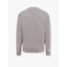 Wool and cashmere sweater with logoed label