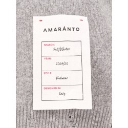 Wool and cashmere sweater with logoed label