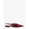 Leather slingback with bands and gucci buckle