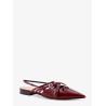 Leather slingback with bands and gucci buckle