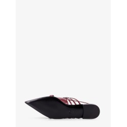 Leather slingback with bands and gucci buckle