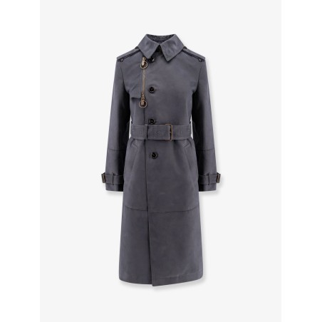 Cotton blend trench with burrberry check lining