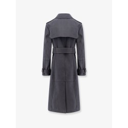Cotton blend trench with burrberry check lining