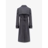 Cotton blend trench with burrberry check lining