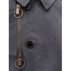 Cotton blend trench with burrberry check lining
