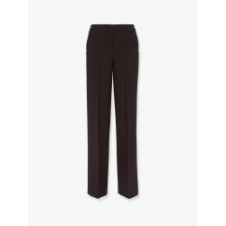 Virgin wool trousers with metal ff details