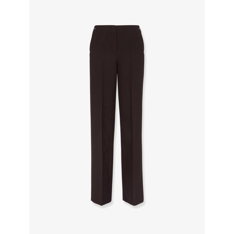 Virgin wool trousers with metal ff details