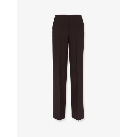 Virgin wool trousers with metal ff details