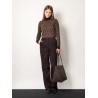 Virgin wool trousers with metal ff details