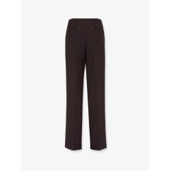 Virgin wool trousers with metal ff details