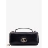 Gg milano leather handbag with frontal gg logo