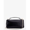 Gg milano leather handbag with frontal gg logo